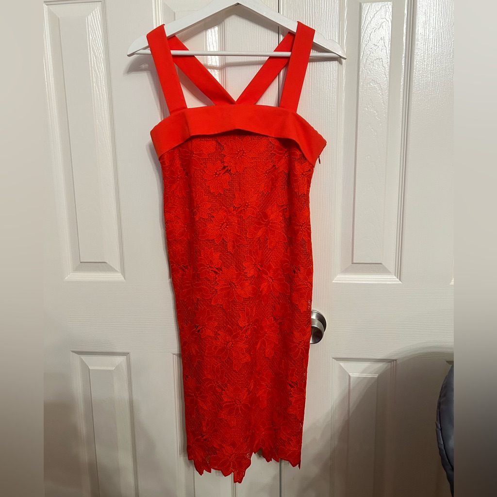 Banana Republic Limited Edition Orange Lace Dress 0